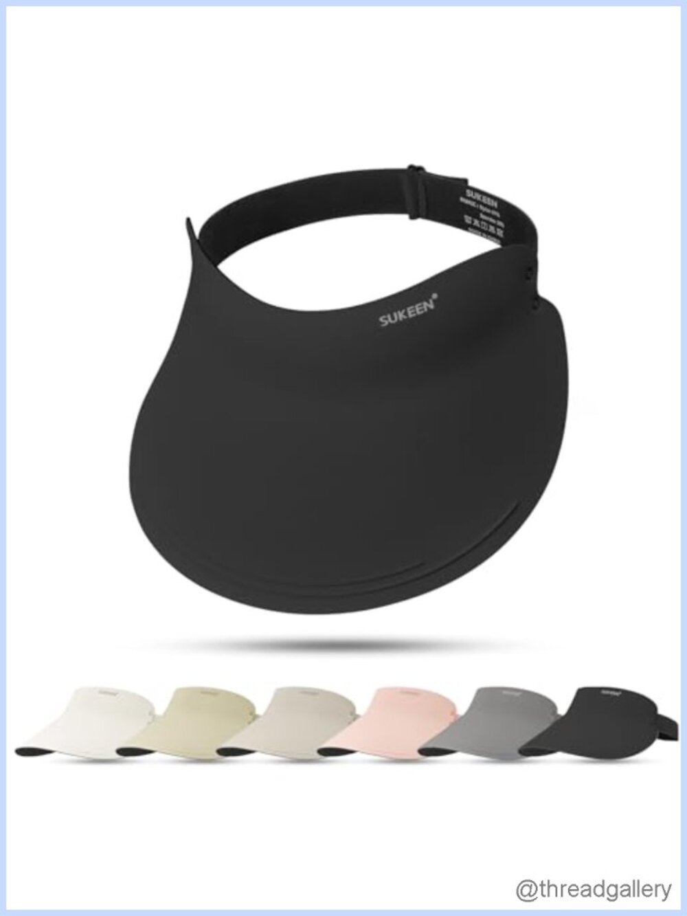 Wide Brim Sun Visor Hat UPF50+ Foldable Ponytail Sports Cap